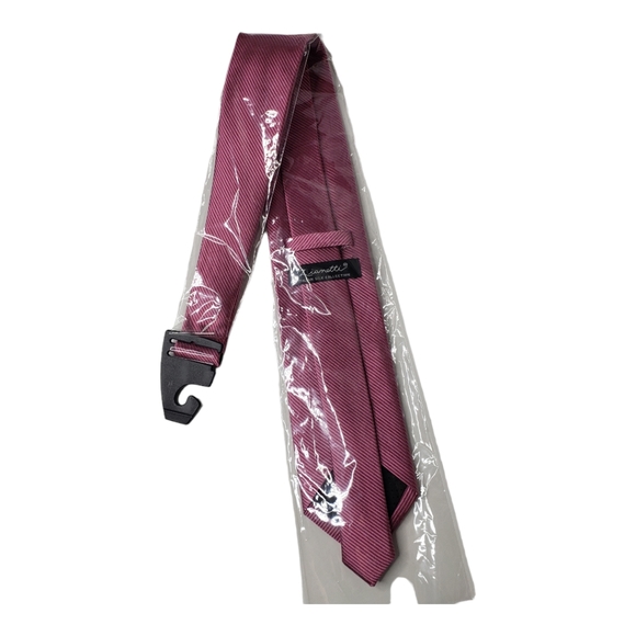 Italian Zianetti Silk Collection Preppy Pink Textured Giftable NWT Men's Tie - Picture 3 of 6